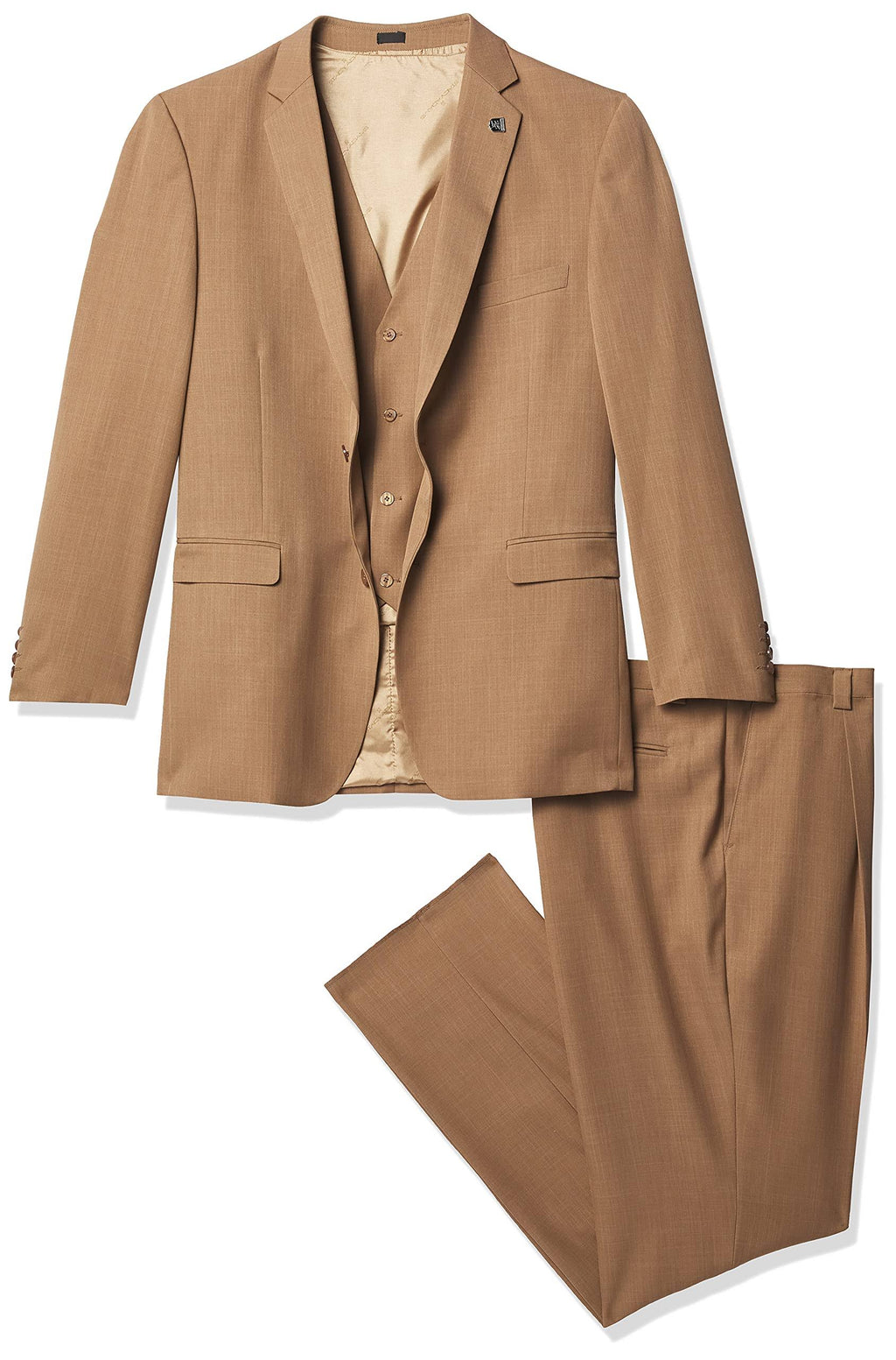 Taupe Tan Vested Suit E146