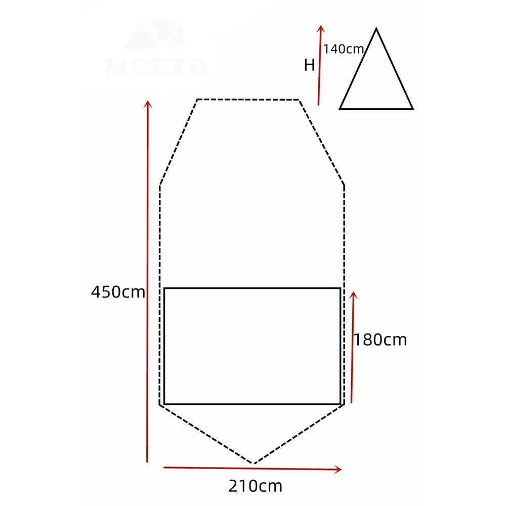 3 Person Waterproof Family Tent 1 Bedroom O560