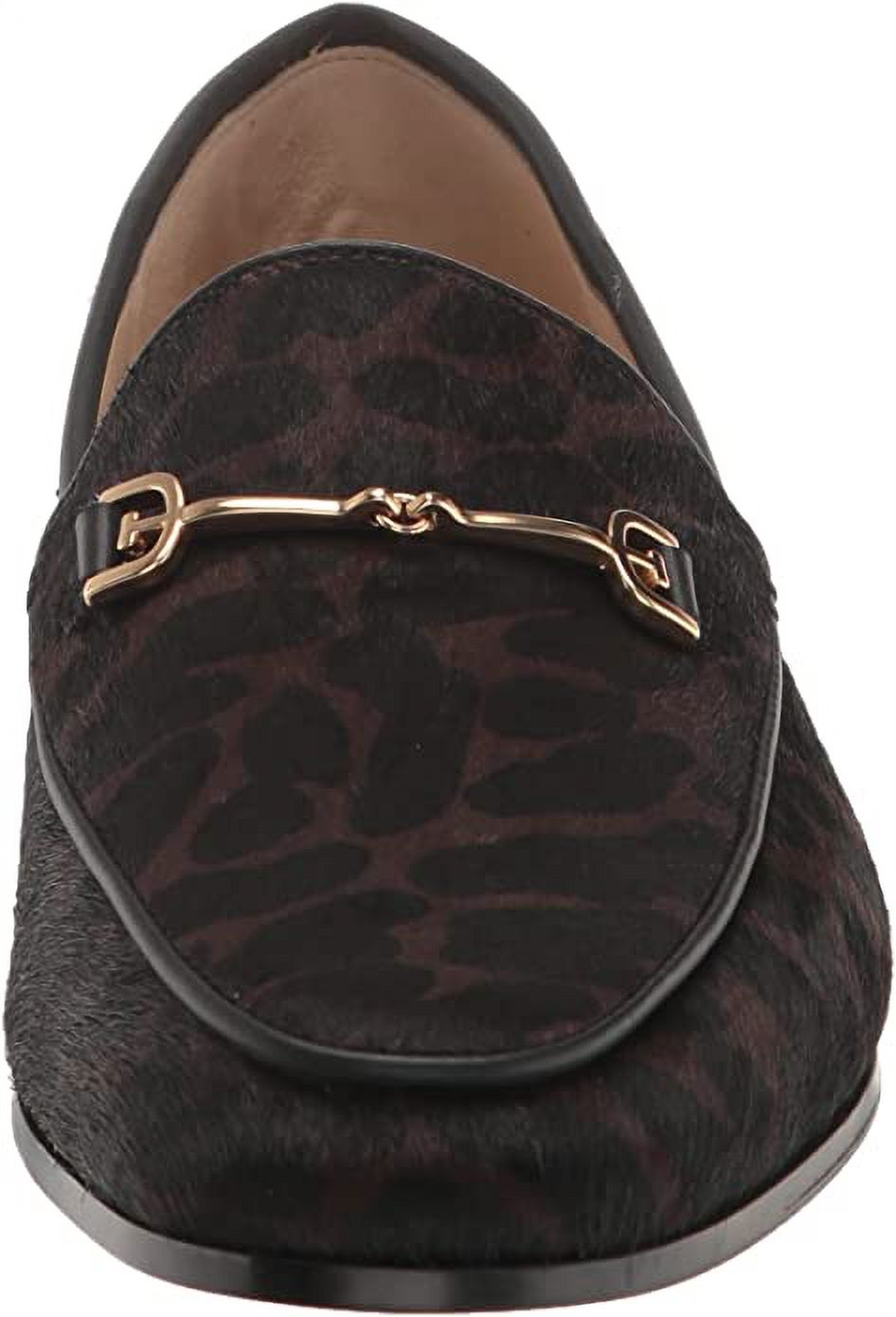Brown Leopard Multi Almond Toe Stacked Heel Wide Loafers B930053