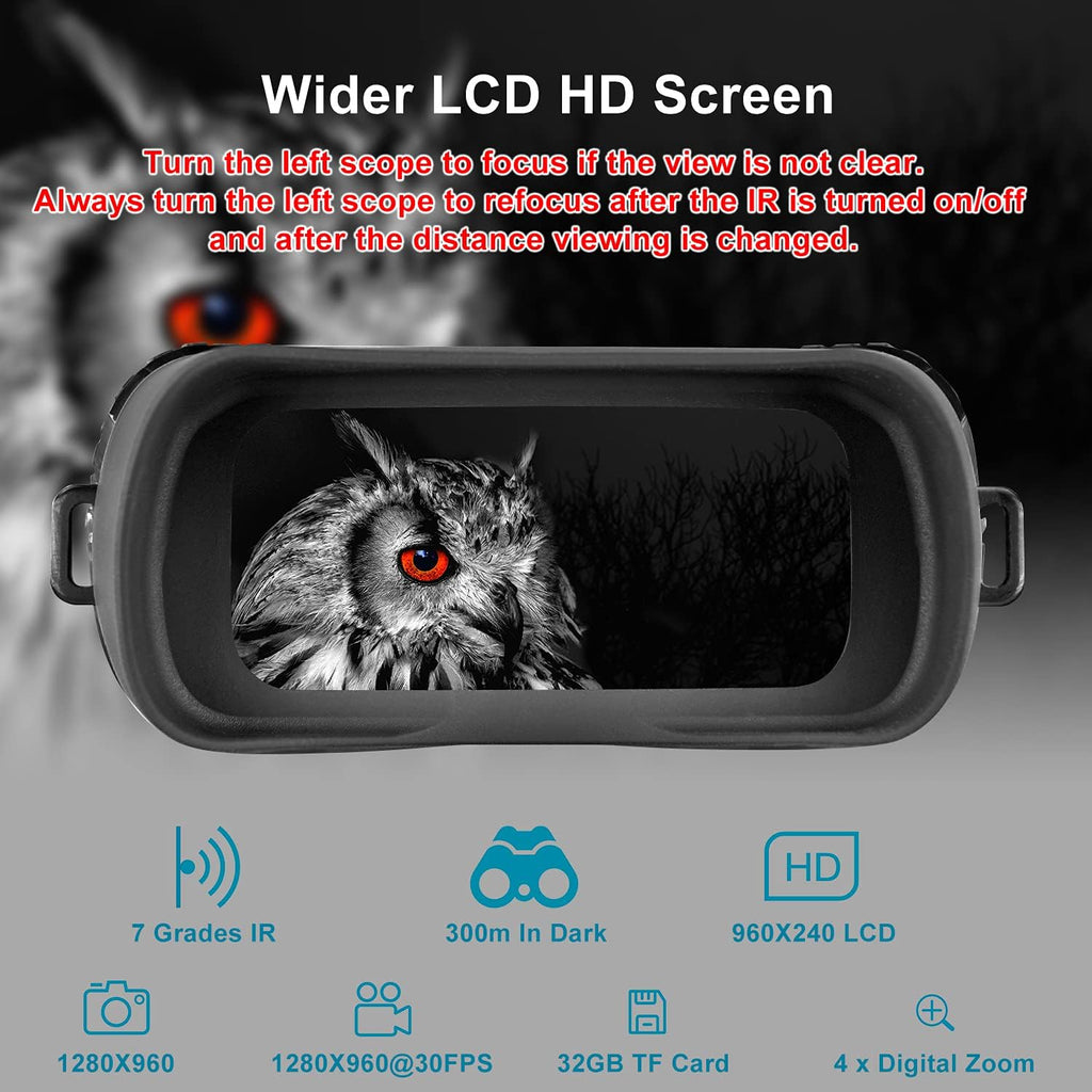 Black Night Vision Binoculars Digital Infrared Goggles C16544