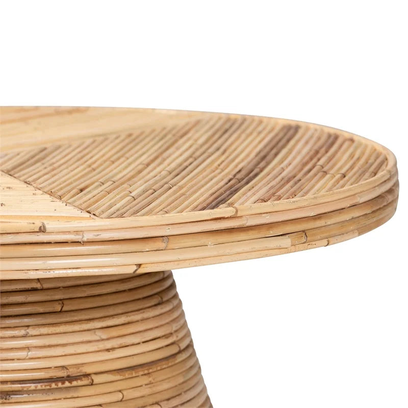 Natural Rattan and Mahogany Wood Coffee Table V606226