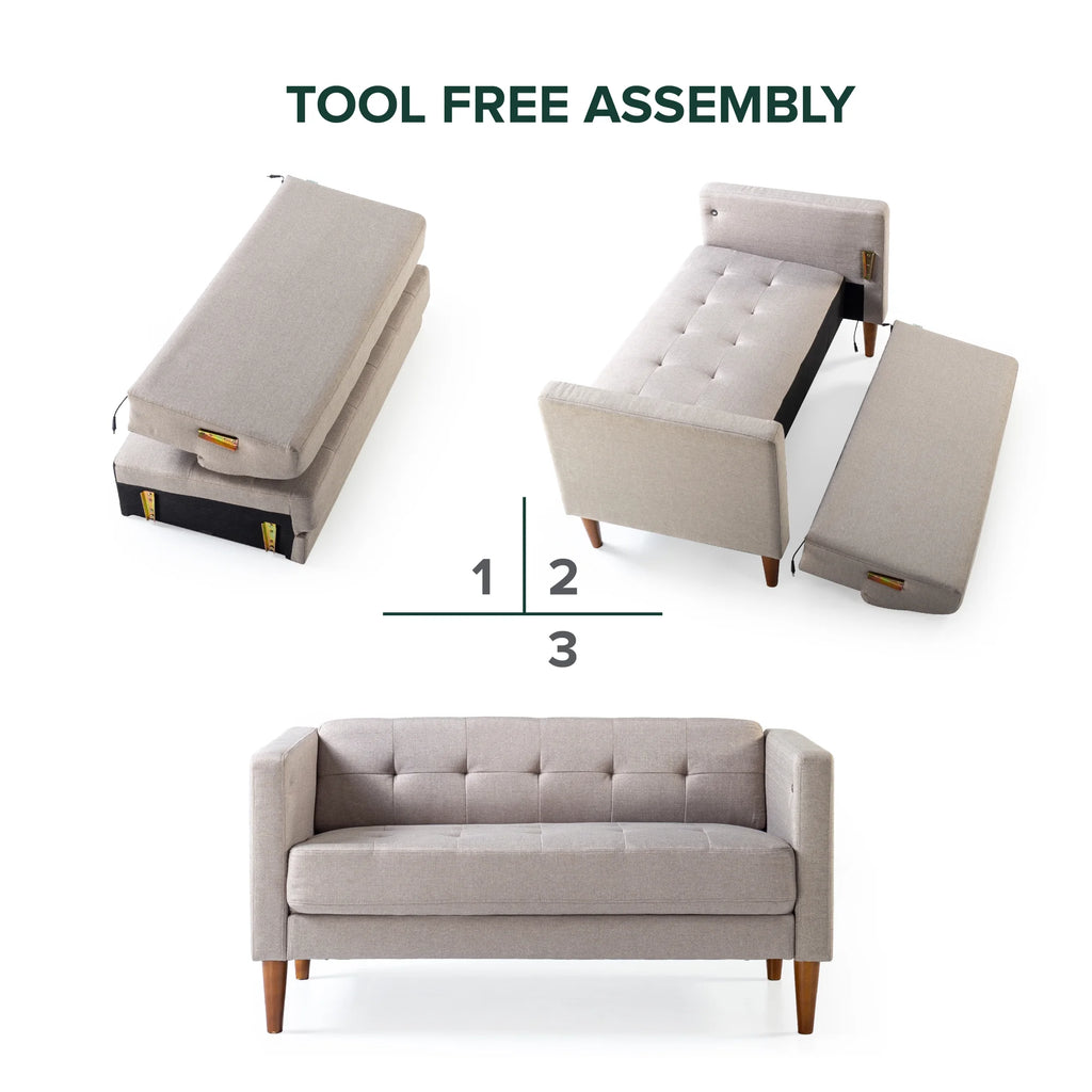 Oatmeal 2 Seat Loveseat with USB Ports R47127
