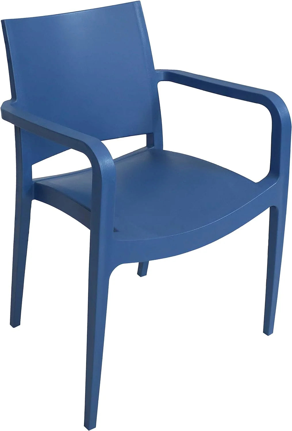 Sax Blue Plastic Dining Armchair 4 Chairs G1618