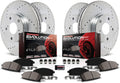 Carbon Fiber Brake Pads with Drilled & Slotted Brake Rotors Kit H6799