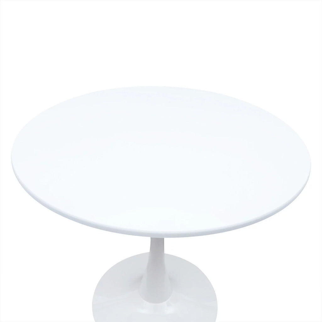 White Round Tulip Pedestal Dining Table G86106