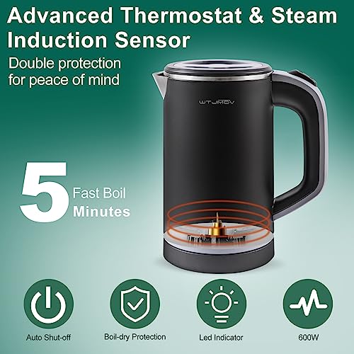0.8L Stainless Steel Electric Kettle with Auto Shut-off A291