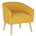 French Yellow Linen Arm Chair G80466