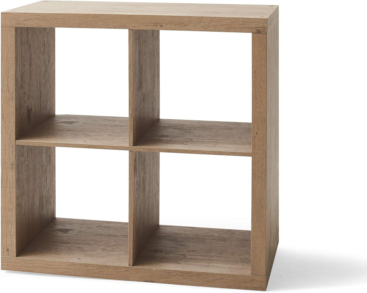 White 4-Cube Bookshelf Storage Cabinet O562
