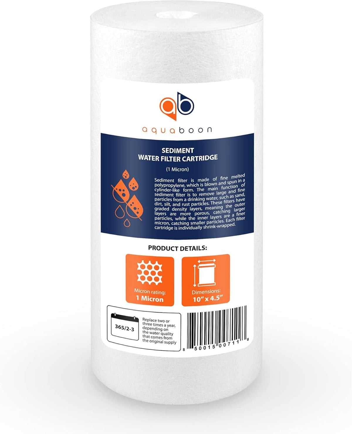 1 Micron 10 Sediment Water Filter Replacement Cartridge Z6188
