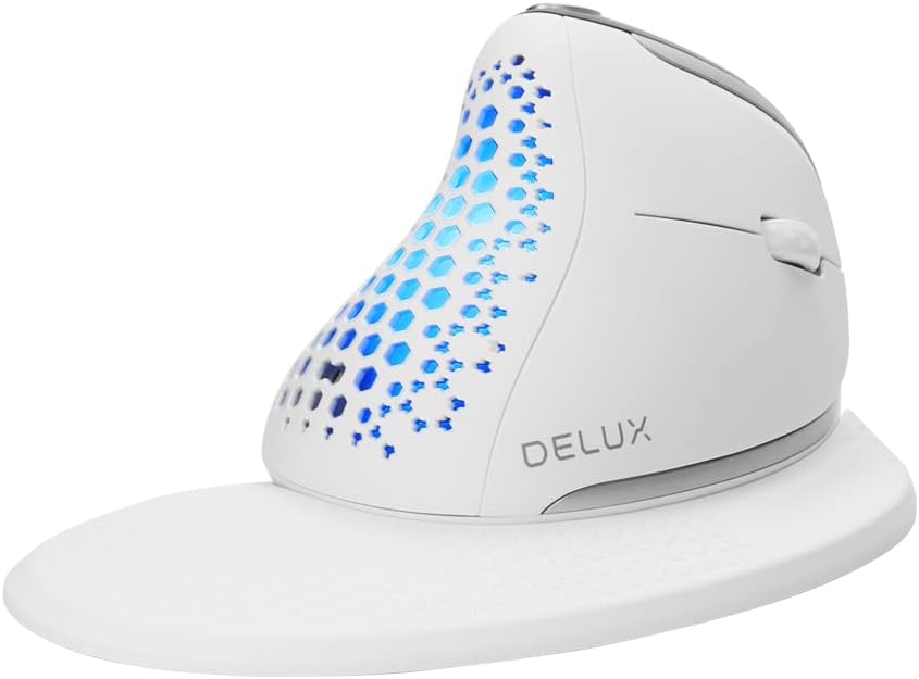 Wireless Ergonomic Vertical Mouse with OLED Screen, Rechargeable Optical Mouse V9677