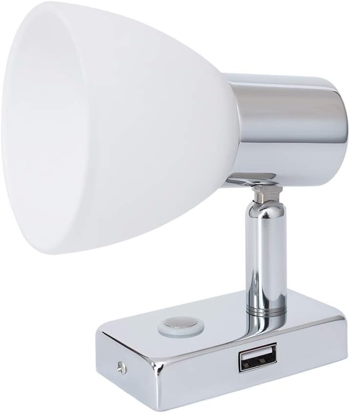 12V LED Reading Light with USB Port Dimmable Two Pack F8194