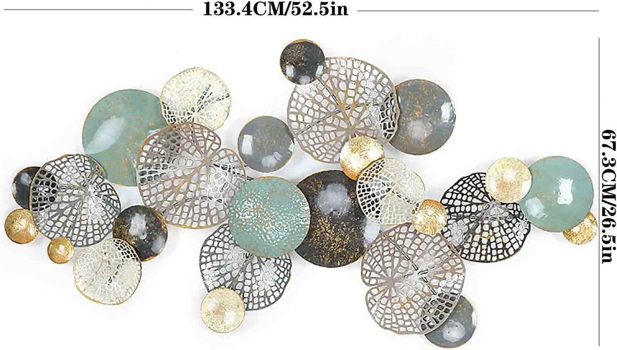 3D Metal Wall Art Décor, Abstract Openwork Wall Sculptures, 52.5 inches X 26.5 inches M38253