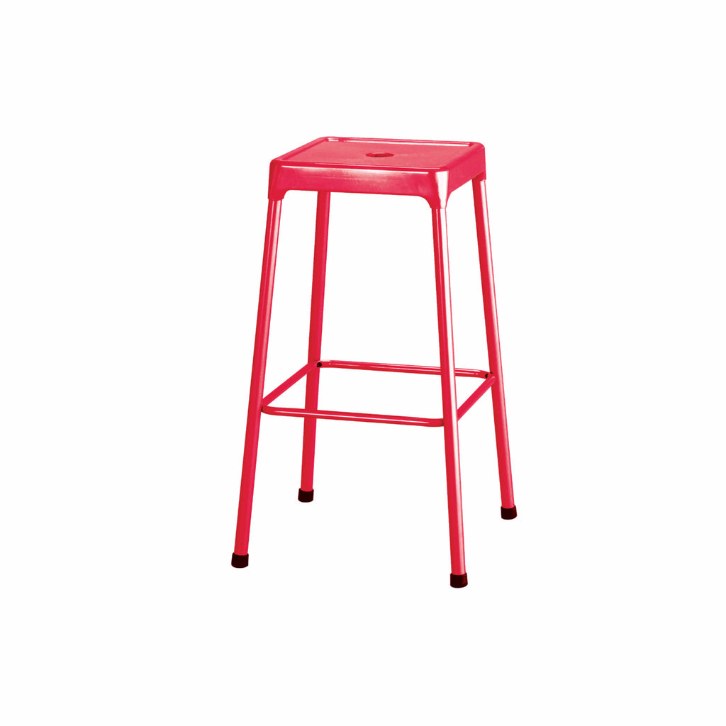 Black Powder-Coated Steel Bar Stool T6968
