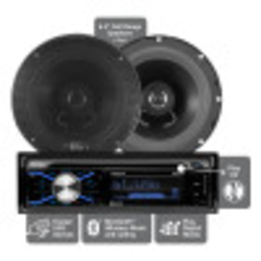 Single Din Car Stereo and Speakers S666