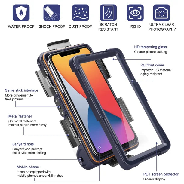 Waterproof Protective Case for Samsung Galaxy S20 5G UW and All Phones Up to 6.9 Inch O48546