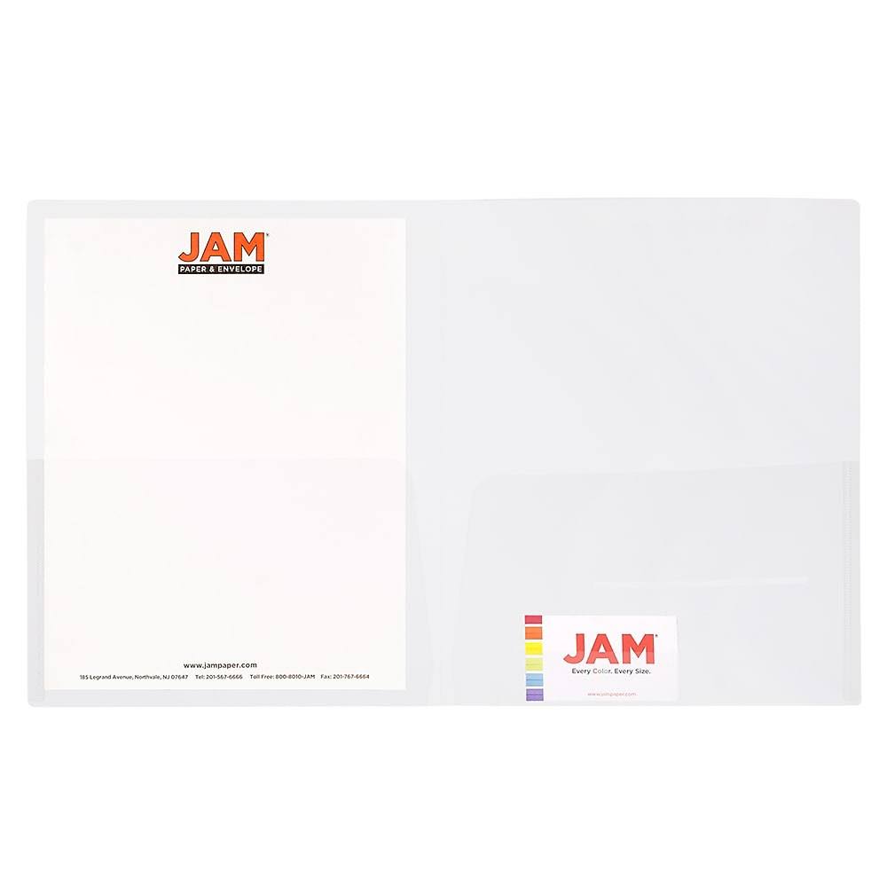 Clear Two Pocket Presentation Folder - 108/pack L97242