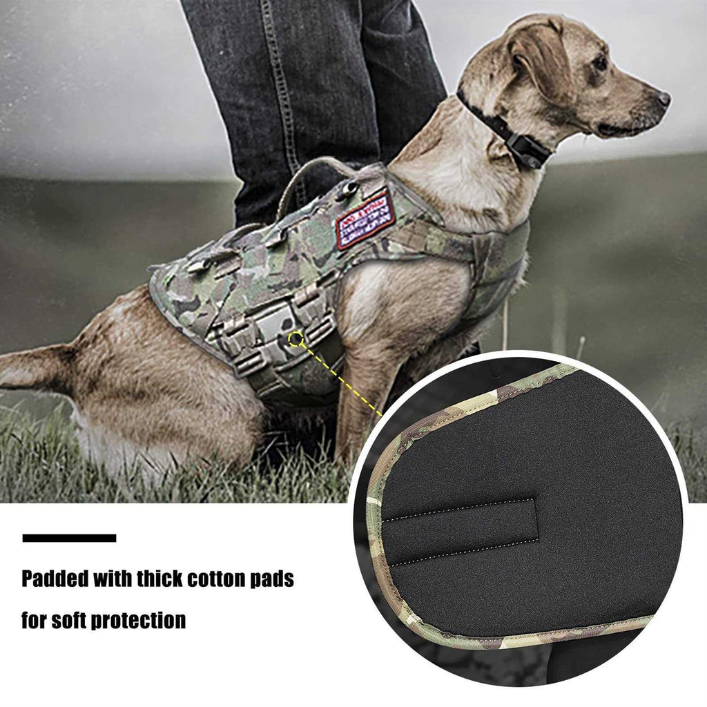 Tactical Dog Harness Adjustable Padded MOLLE Vest K631529