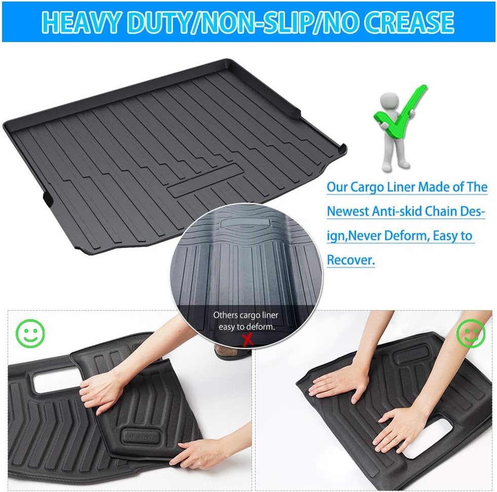 Trunk Mat for BMW G01 X3 2018-2022 All Weather TPO Rear Cargo Liner Pack of 2 D619875