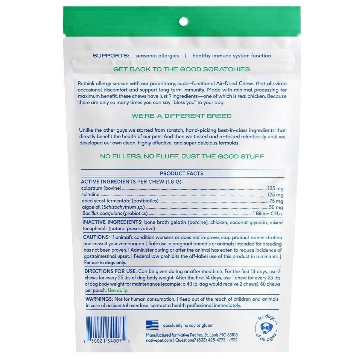 Allergy Chews for Dogs T6139