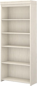 Antique White 5 Shelf Bookcase V6502