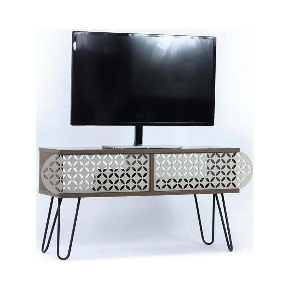 Walnut & Black TV Unit K343
