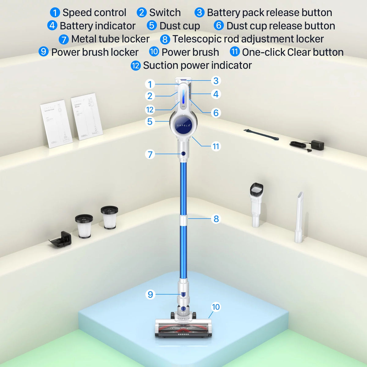 Cordless Vacuum Cleaner with 2200mAh Battery X532977
