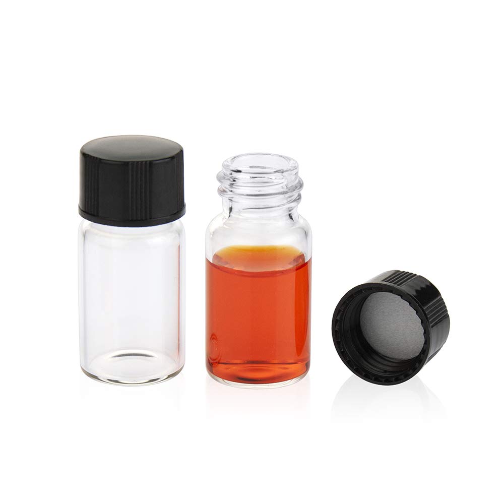 Clear Glass Sample Vial 5ml 15-425 Screw Cap Pack of 100 Y649