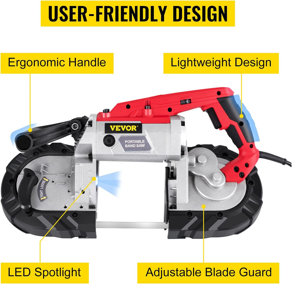 Portable Band Saw, 5 Inch Cutting Capacity, Variable Speed H465