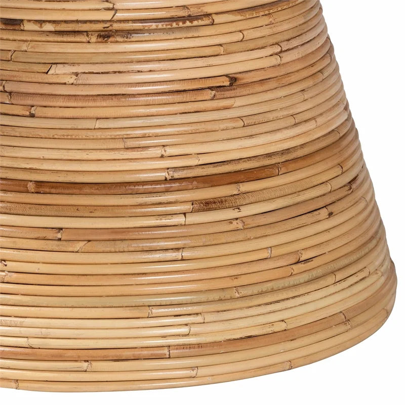 Natural Rattan and Mahogany Wood Coffee Table V606226