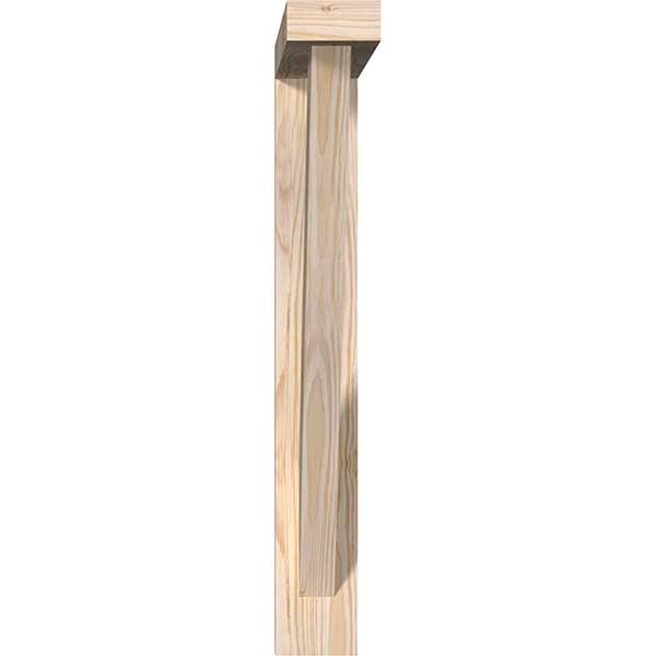 Traditional Block Smooth Bracket with Offset Brace, Douglas Fir W762