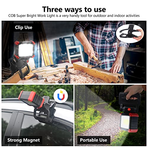 Rechargeable 2100LM COB Magnetic Work Light with Clamp U183
