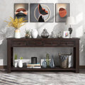 63 Inch Solid Wood Console Table with 4 Storage Drawers M517