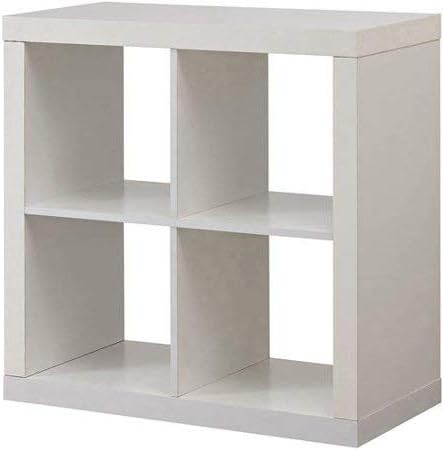 White 4-Cube Bookshelf Storage Cabinet O562