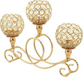 Gold Crystal 3 Arms Candelabra Candle Holders G18499