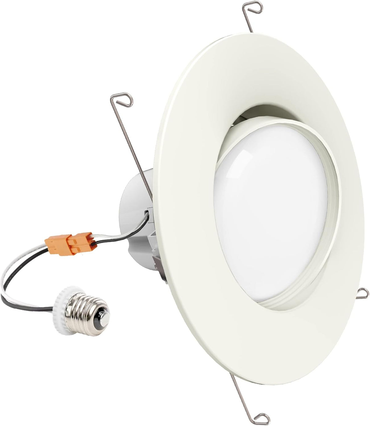 LED Can Lights 5/6 Inch Recessed Dimmable 12W 5000K Daylight 800 LM Directional Angled Trim D3329
