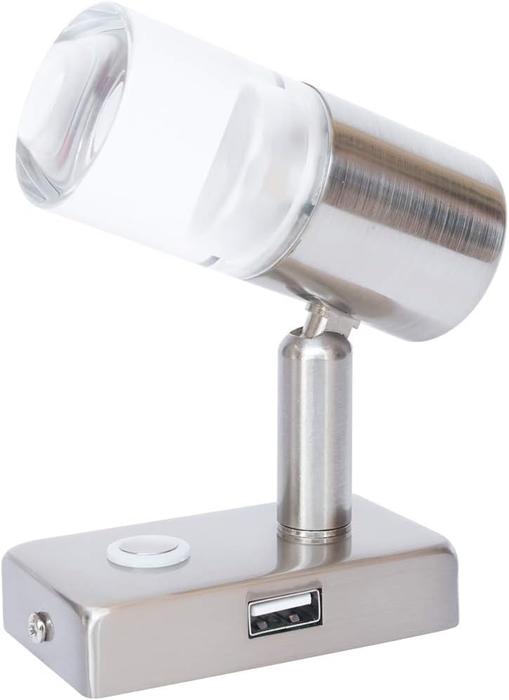 12V LED Reading Light with USB Port Dimmable Two Pack F8194