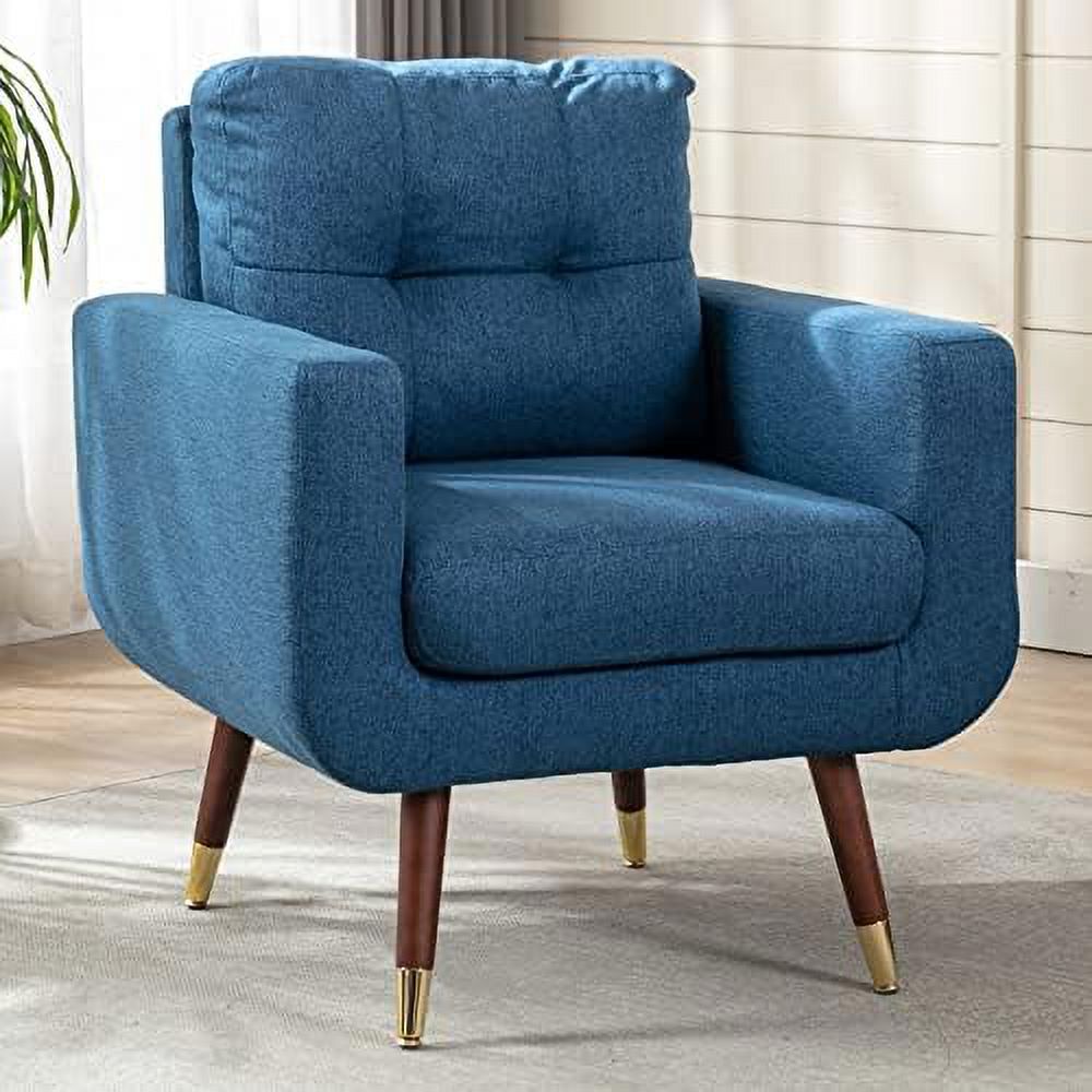 Yellow Upholstered Tufted Accent Chair A911