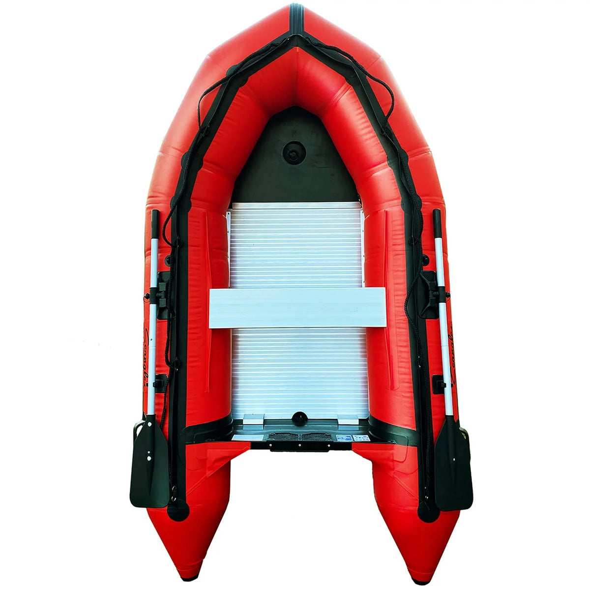 Inflatable Boat 4 Person Aluminum Floor Heavy Duty Saltwater Fishing Boat Z428