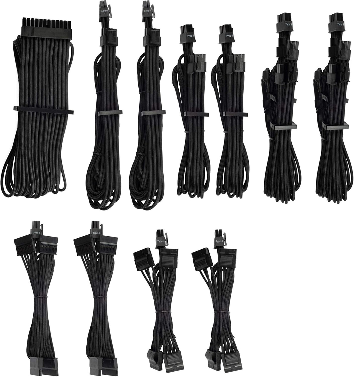 Blue Individually Sleeved PSU Cables Pro Kit Q288