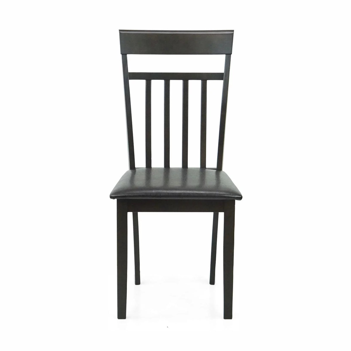 Set of 5 pc Solid Wooden Table and Chairs Espresso Black Finish R164