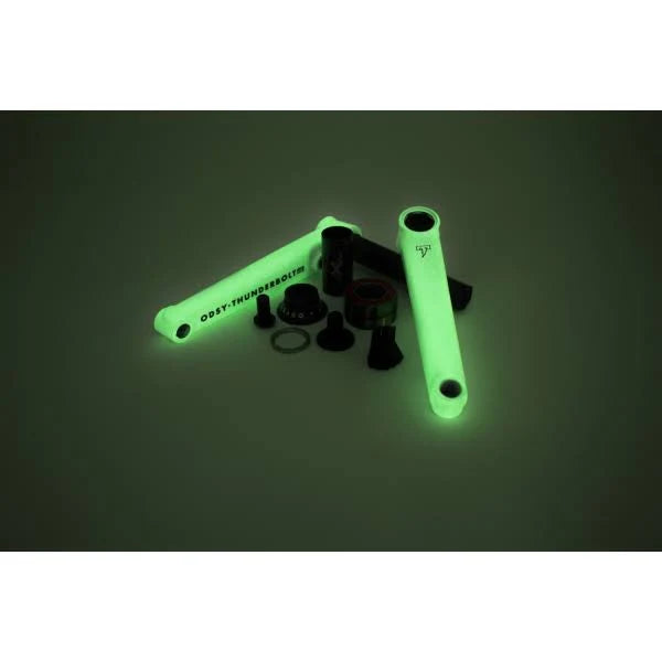 Glow White Thunderbolt Cranks with Bb Z5286