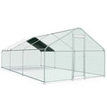 10x20FT Metal Chicken Run with Roof and Waterproof Cover M1110