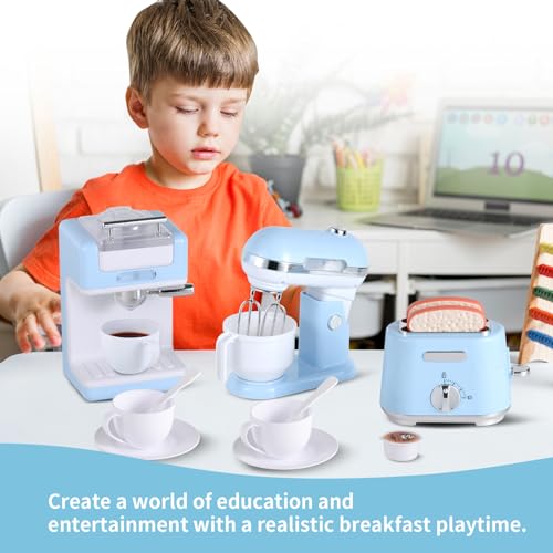 Pink Toy Kitchen Set with Coffee Maker, Mixer and Toaster F91860