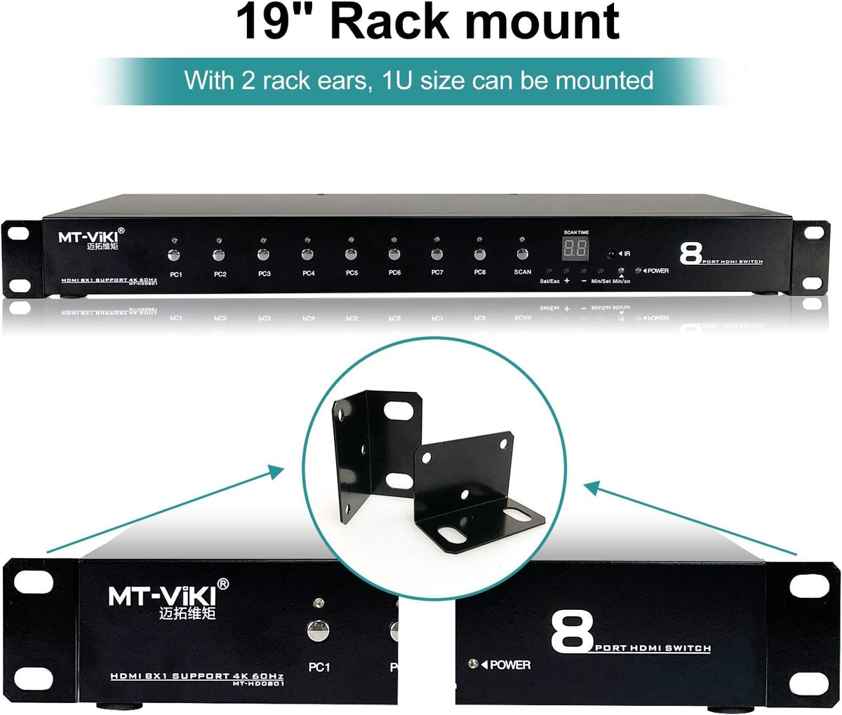 8 Ports HDMI Switch 8x1 4K@60Hz A91558