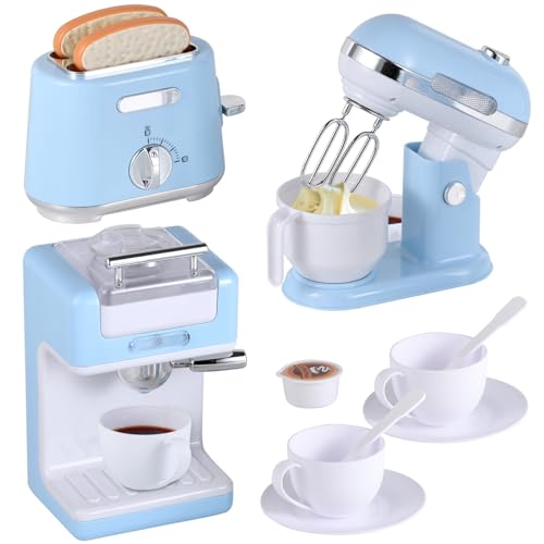 Pink Toy Kitchen Set with Coffee Maker, Mixer and Toaster F91860
