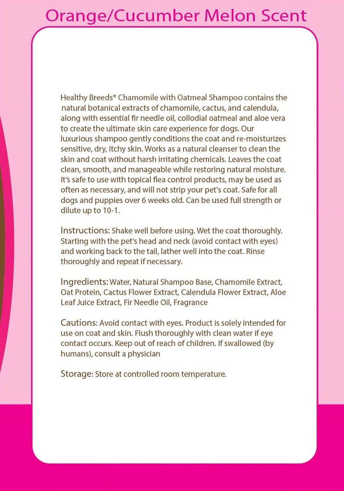 Maltese Chamomile Soothing Dog Shampoo Z533
