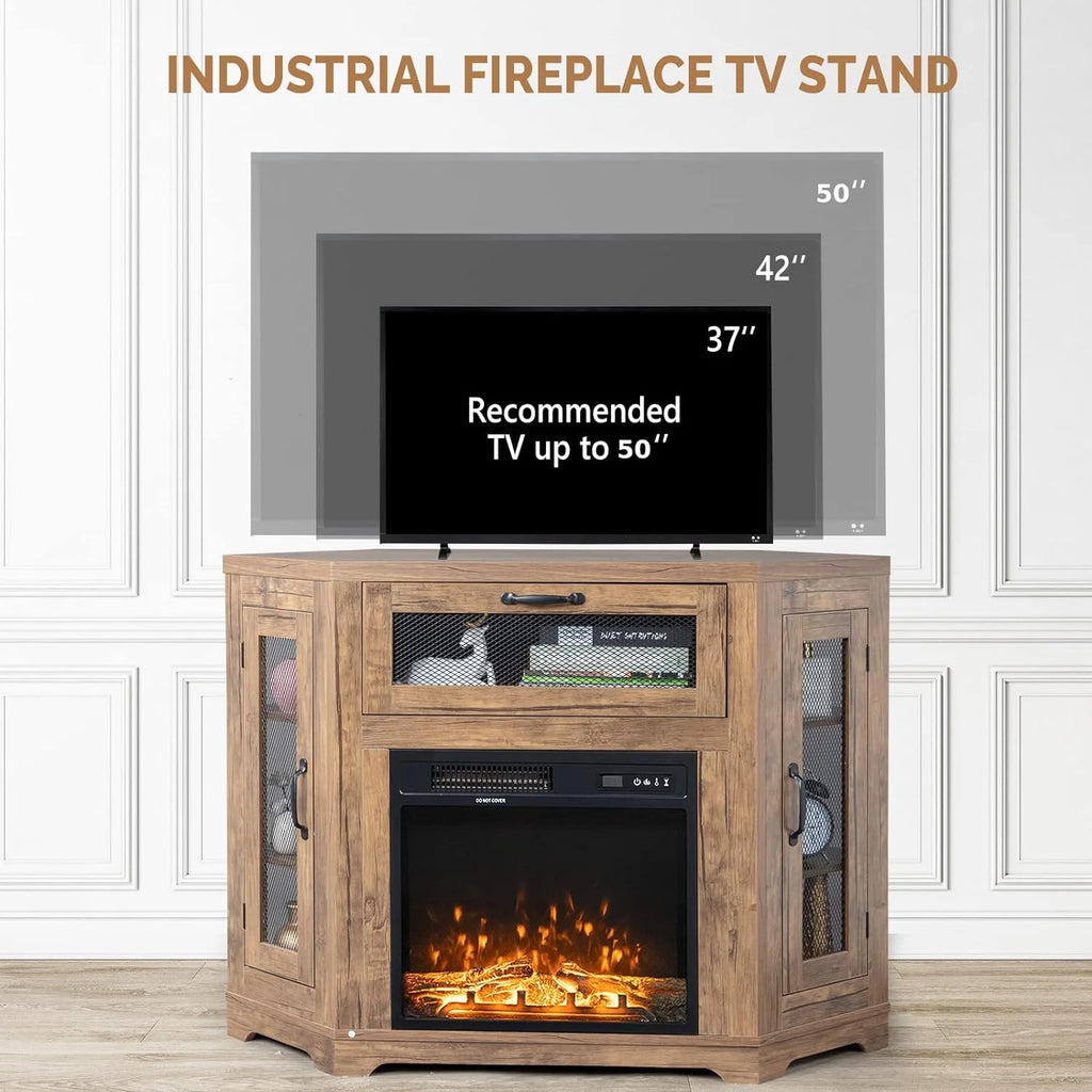 Oak Brown Corner TV Stand O6798