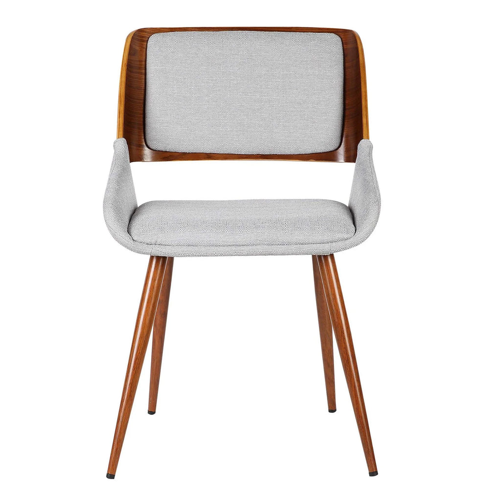 Gray Fabric Dining Chair with Walnut Wood Y921