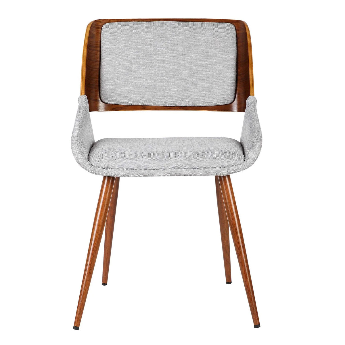 Gray Fabric Dining Chair with Walnut Wood Y921