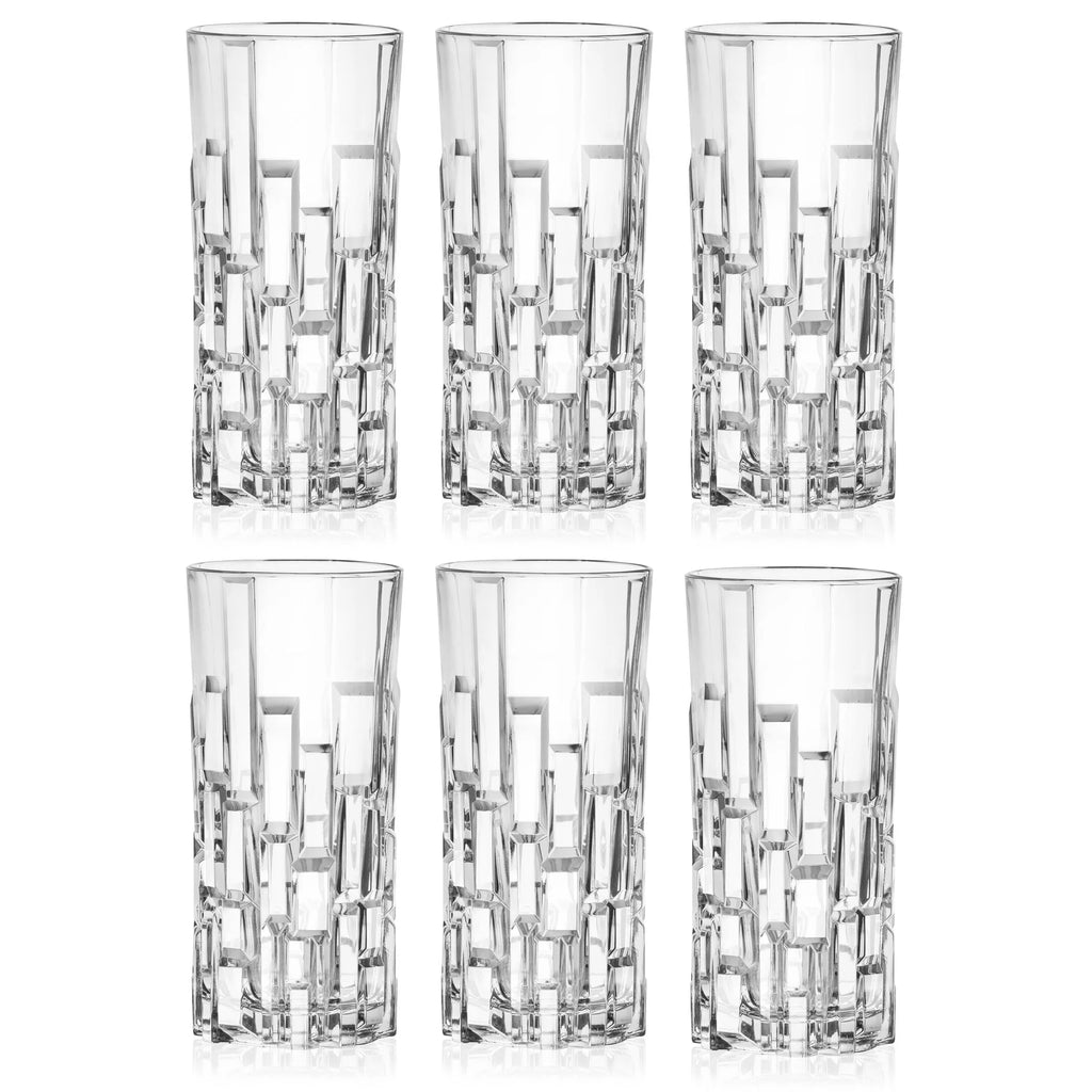 Highball Glass Drinking Tumblers Set of 6 11.6 oz Y622